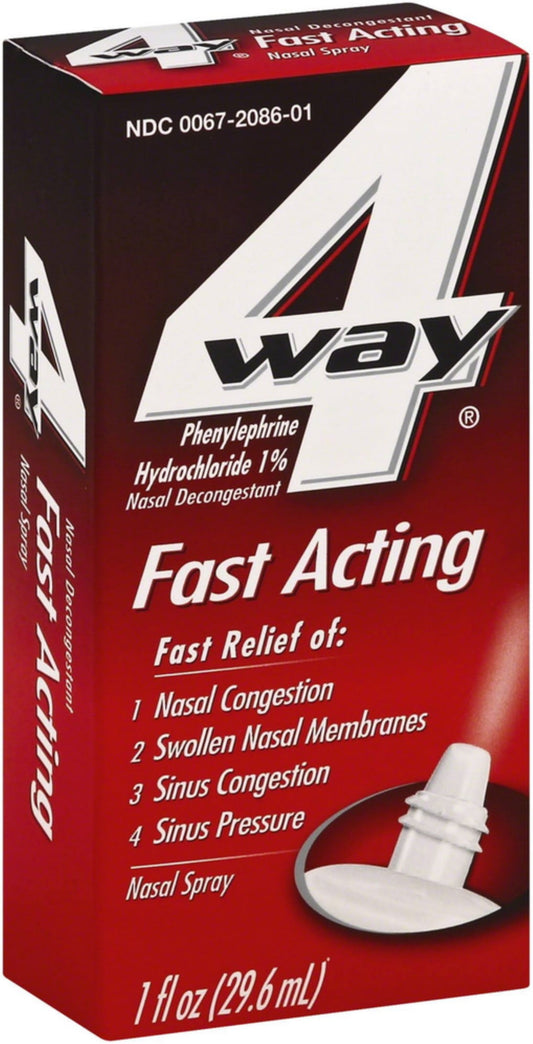 4-Way Fast Acting Nasal Spray 1 oz (Pack of 2)