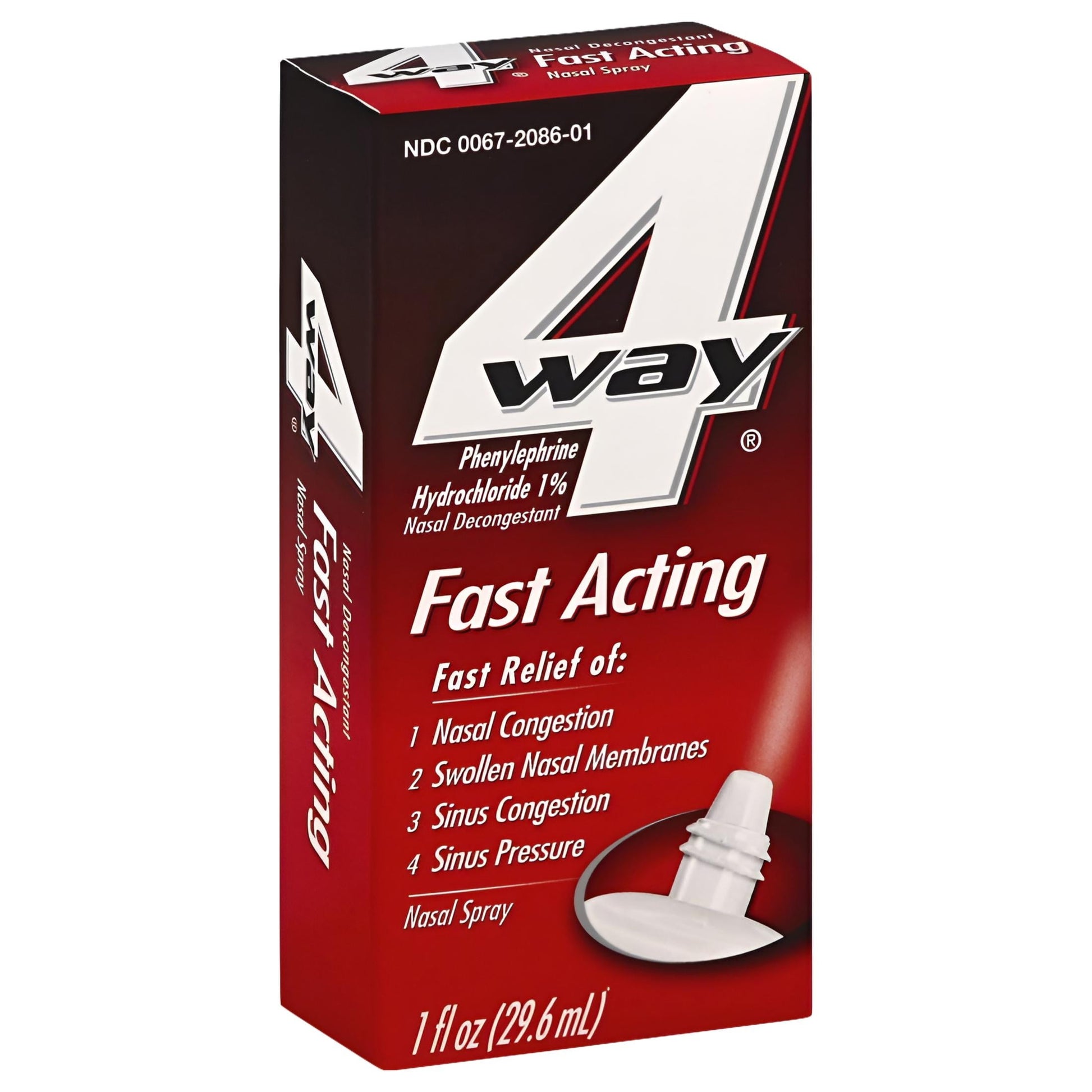 4-Way Fast Acting Nasal Spray 1 oz (Pack of 3)