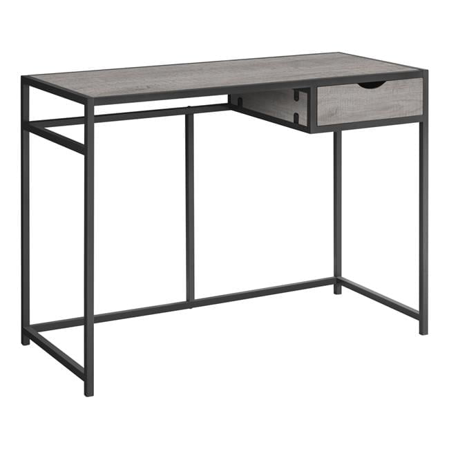 42 in. Grey & Dark Grey Metal Computer Desk