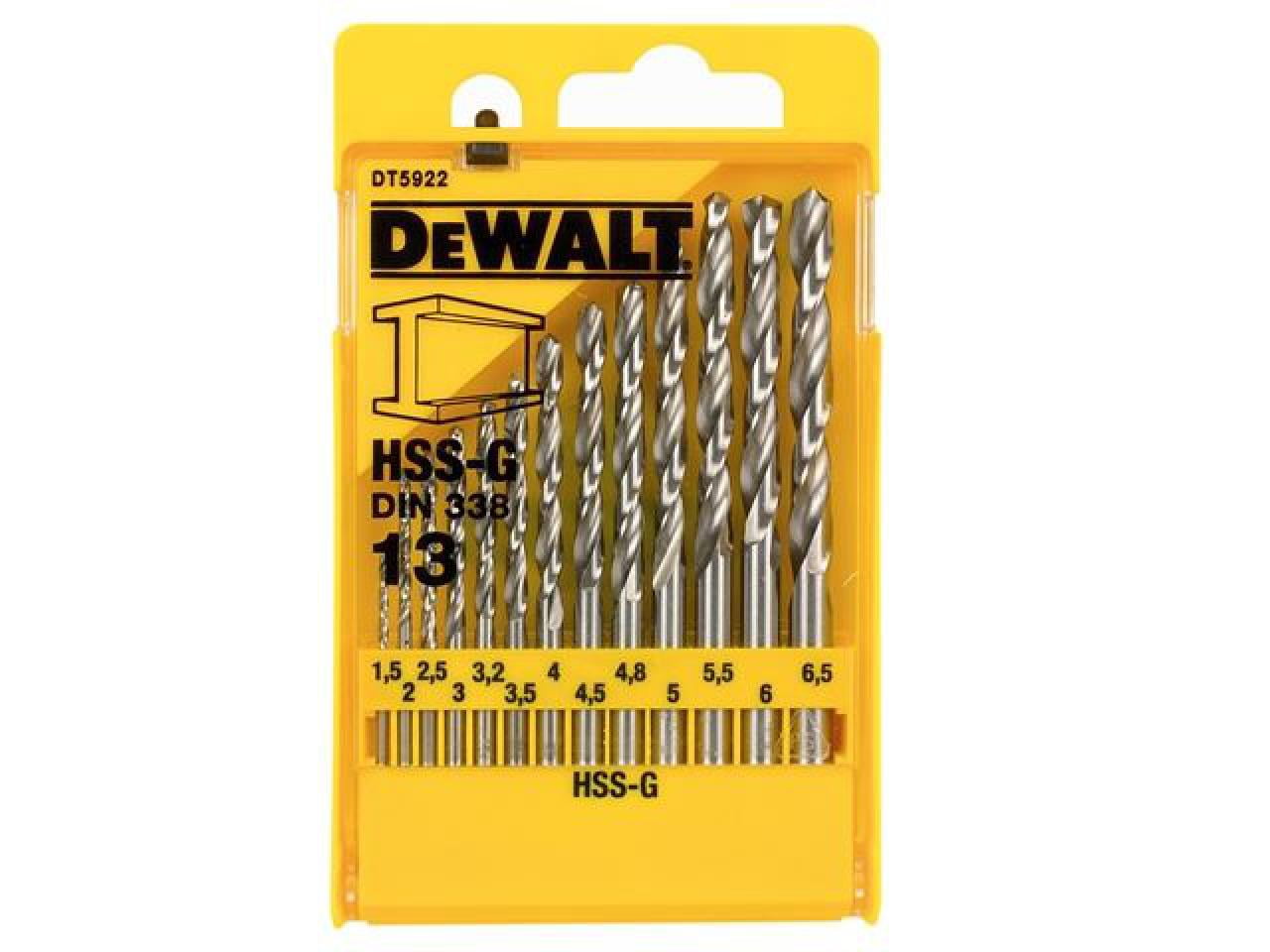 DEWALT - HSS-G Jobber Drill Bit Set, 13 Piece