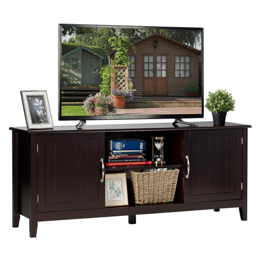 TV Stand Entertainment Media Center for TV's up to 65'' w/Storage Cabinets