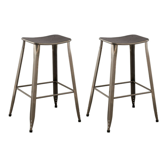 Acessentials Saddle Backless Barstool 2-Piece Set