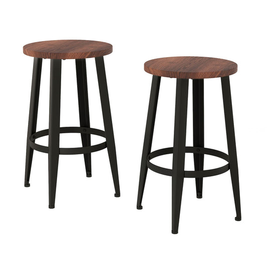 Vintage Inspired Casual Counter Stool 2-piece Set