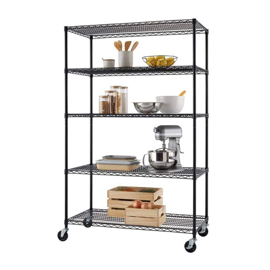 TRINITY 5-Tier | 48x24x72 | Commercial Wire Shelving | NSF | w/ Wheels |