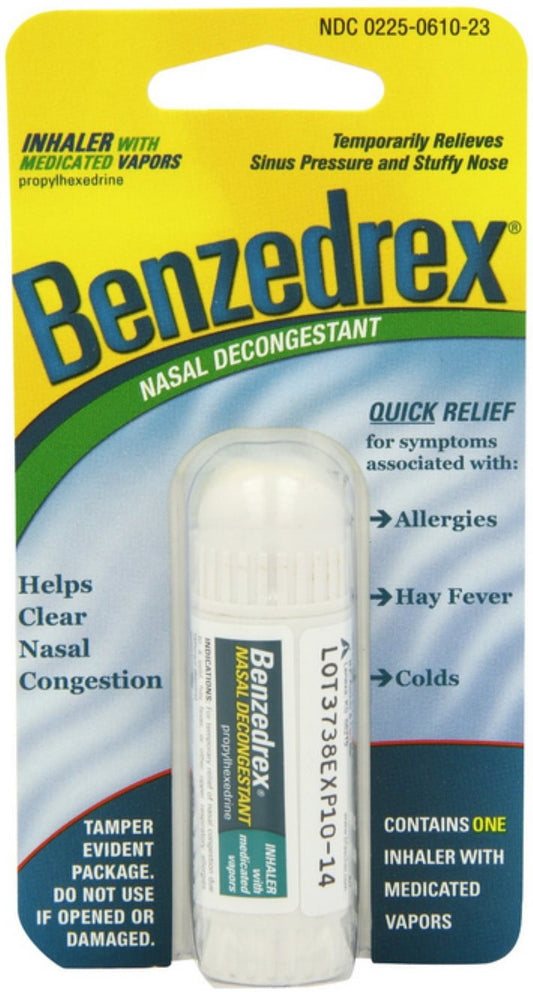 Benzedrex Nasal Decongestant Inhaler 1 Each (Pack of 3)