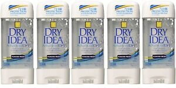 5 Pack Dry Idea Clear Gel Antiperspirant/Deodorant, Powder Fresh Scent, 3oz