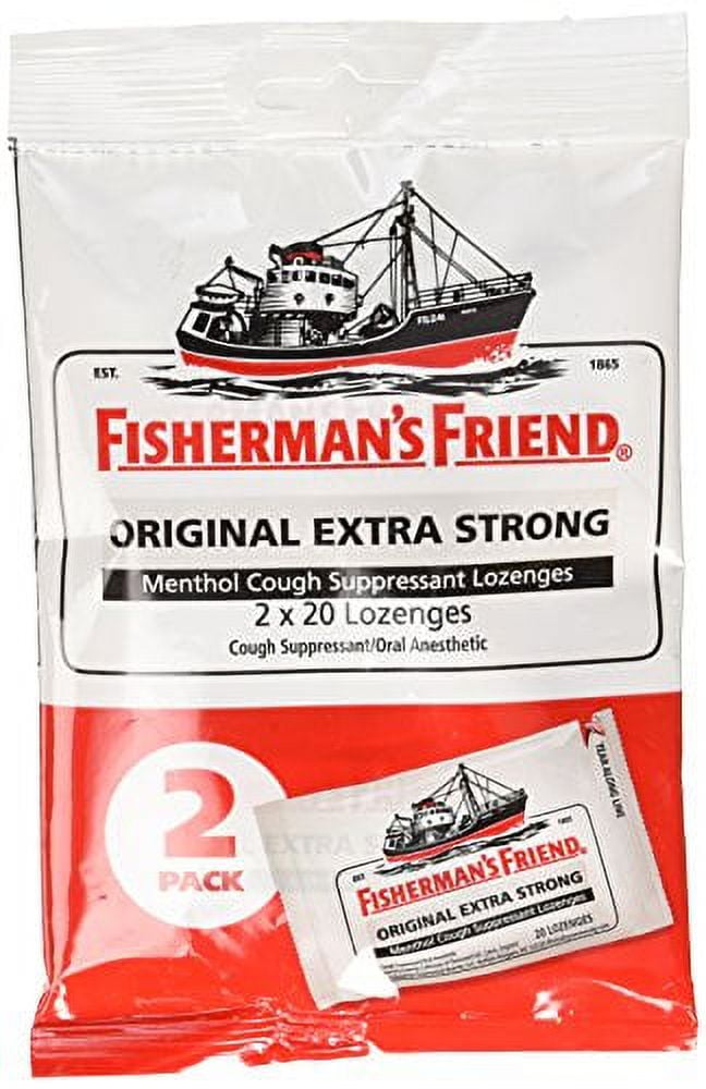 5 Pack Fishermans Friend Extra Strong Menthol Cough Suppressant 40 Lozenges Each