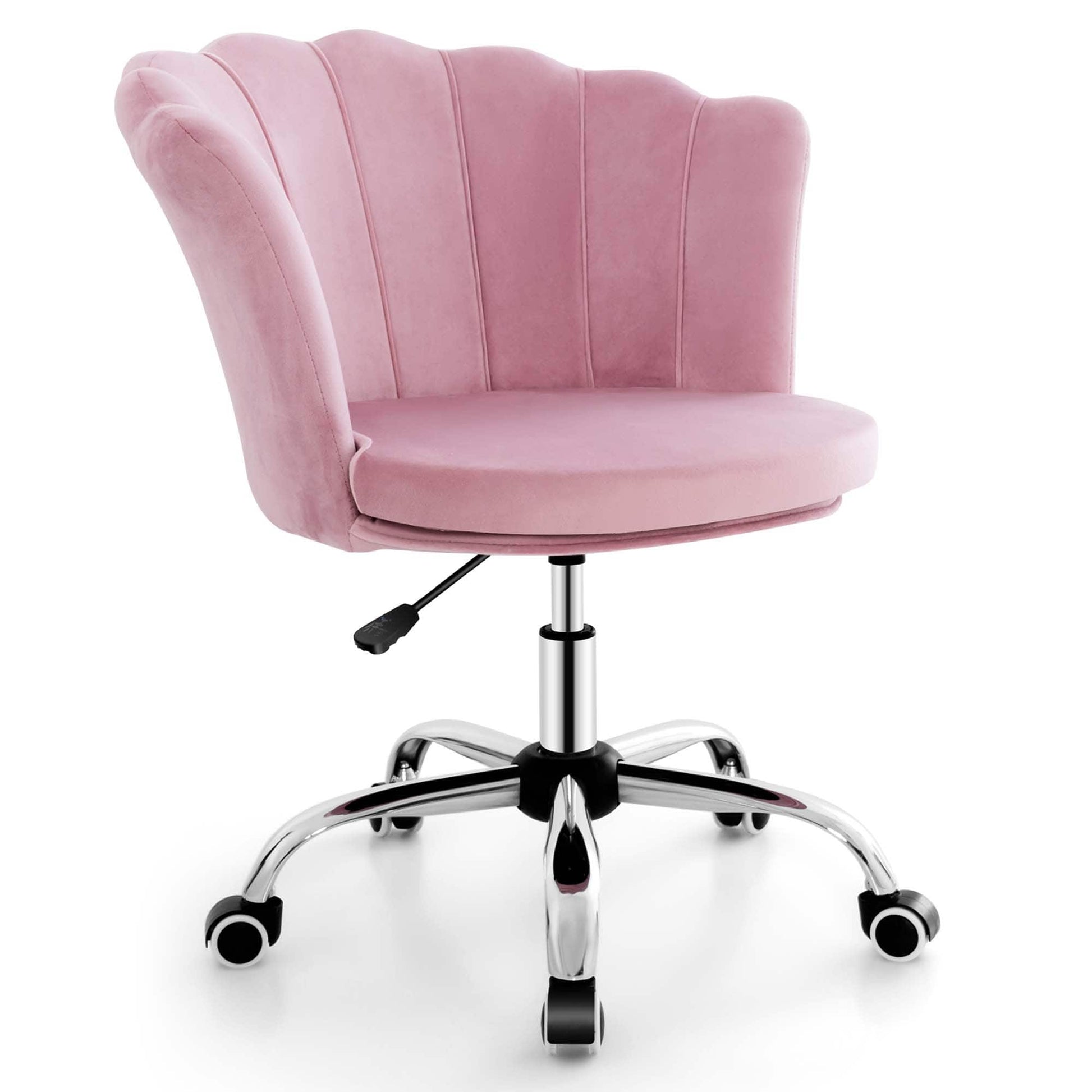 Petal Shell Velvet Adjustable Swivel Armchair