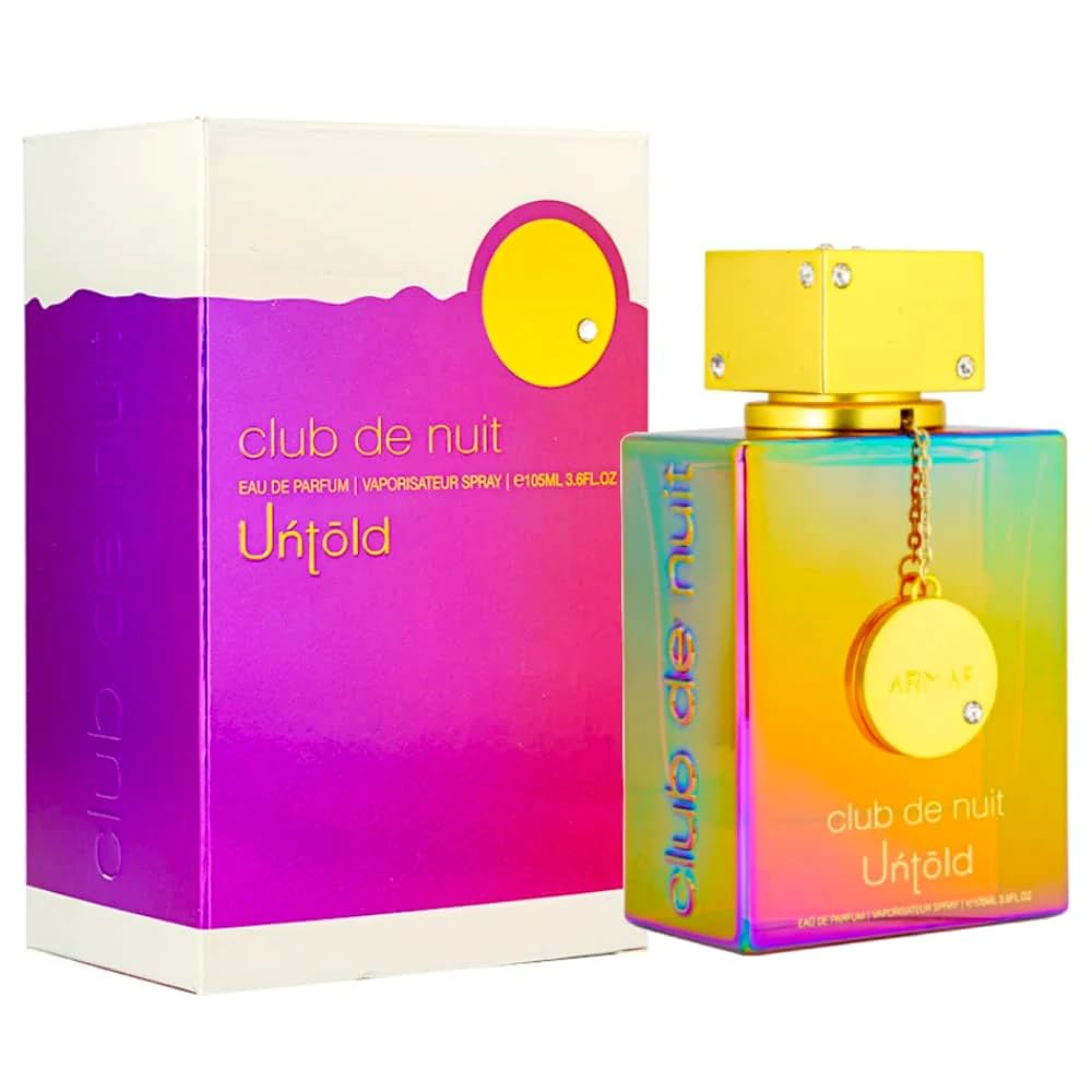 Club Nuit Untold Eau De Parfum Spray 104Ml 3.6Oz - Unisex Fragrance with notes of Saffron and Jasmine - Original Fragrance from Dubai - Long Lasting - Captive Fragrance