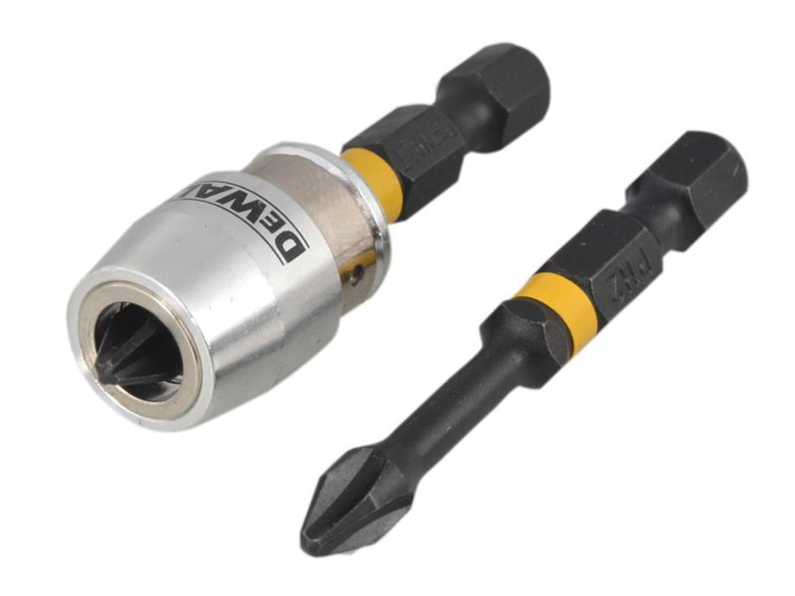 DEWALT - Impact Torsion Bits PH2 x 50mm (x2) and Magnetic Screwlock Sleeve