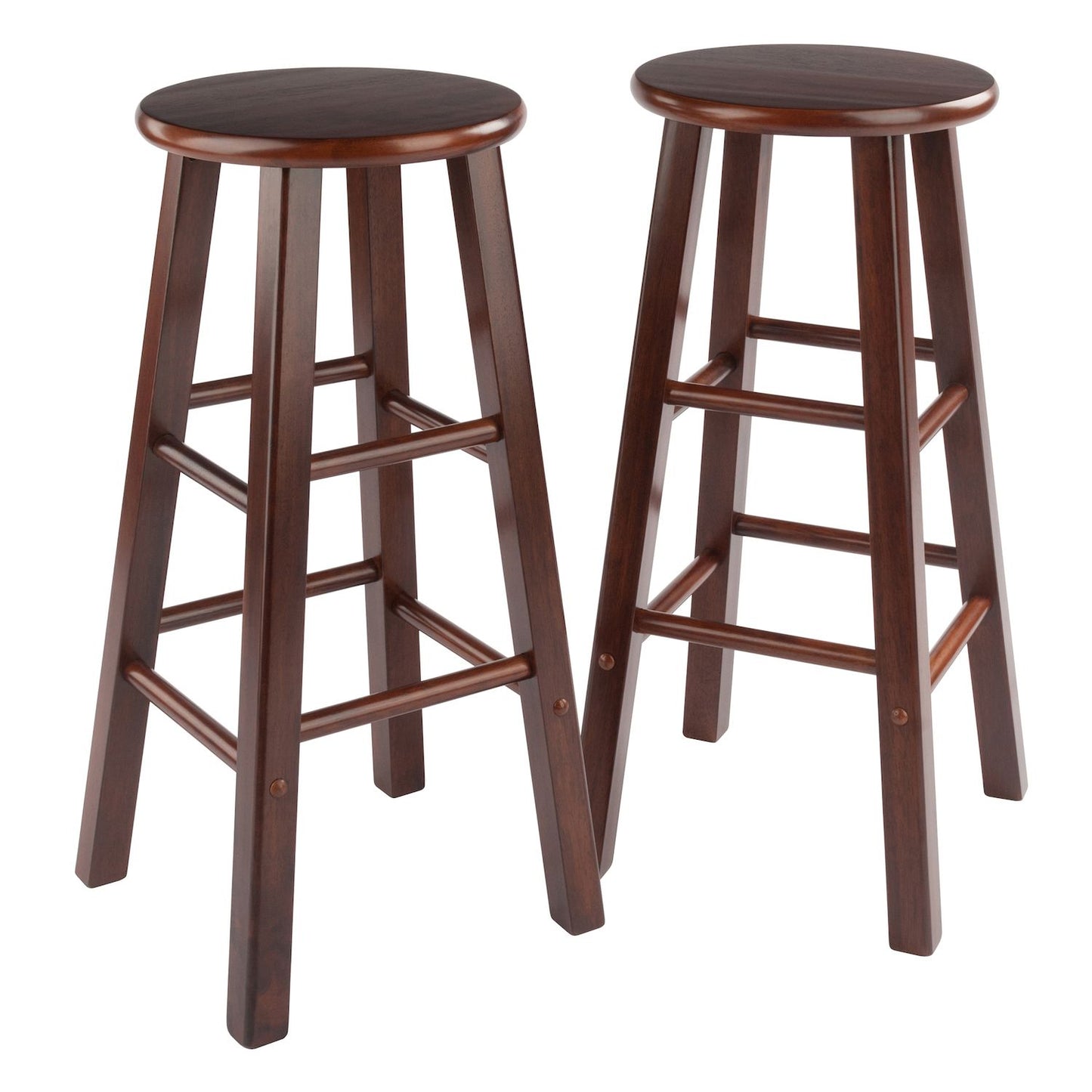 Winsome Element Walnut Finish Bar Stool 2-piece Set