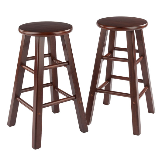 Winsome Element Walnut Finish Counter Stool 2-piece Set