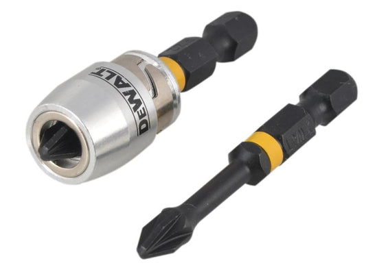 DEWALT - Impact Torsion Bits PZ2 x 50mm (x2) and Magnetic Screwlock Sleeve