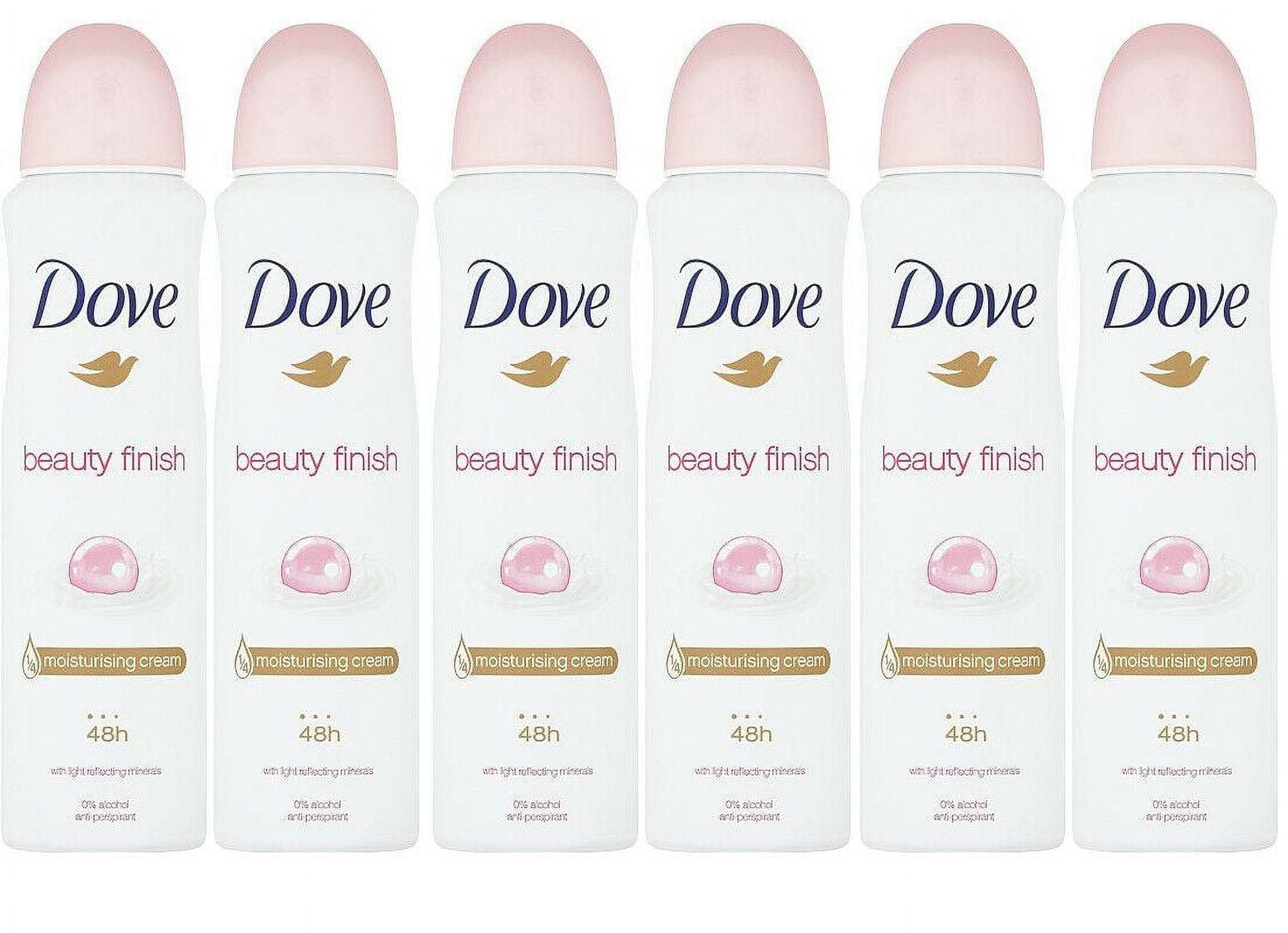 6 Pack Dove Beauty Finish Antiperspirant Deodorant Spray, 150ml each