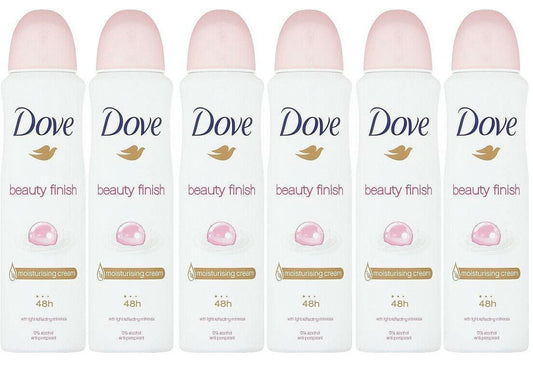 6 Pack Dove Beauty Finish Antiperspirant Deodorant Spray, 150ml each