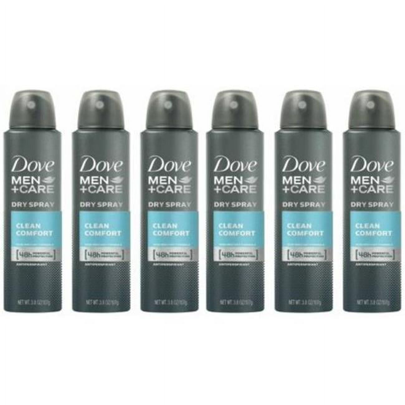 6 Pack Dove Men + Care Clean Comfort Antiperspirant Deodorant Spray, 150ml