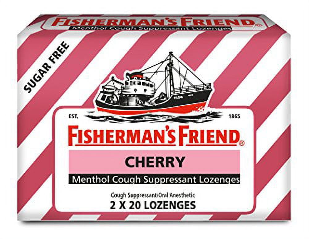 6 Pack Fisherman's Friend Cough Suppressant Lozenges Cherry 40 Count Each