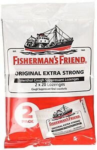 6 Pack Fishermans Friend Extra Strong Menthol Cough Suppressant 40 Lozenges Each