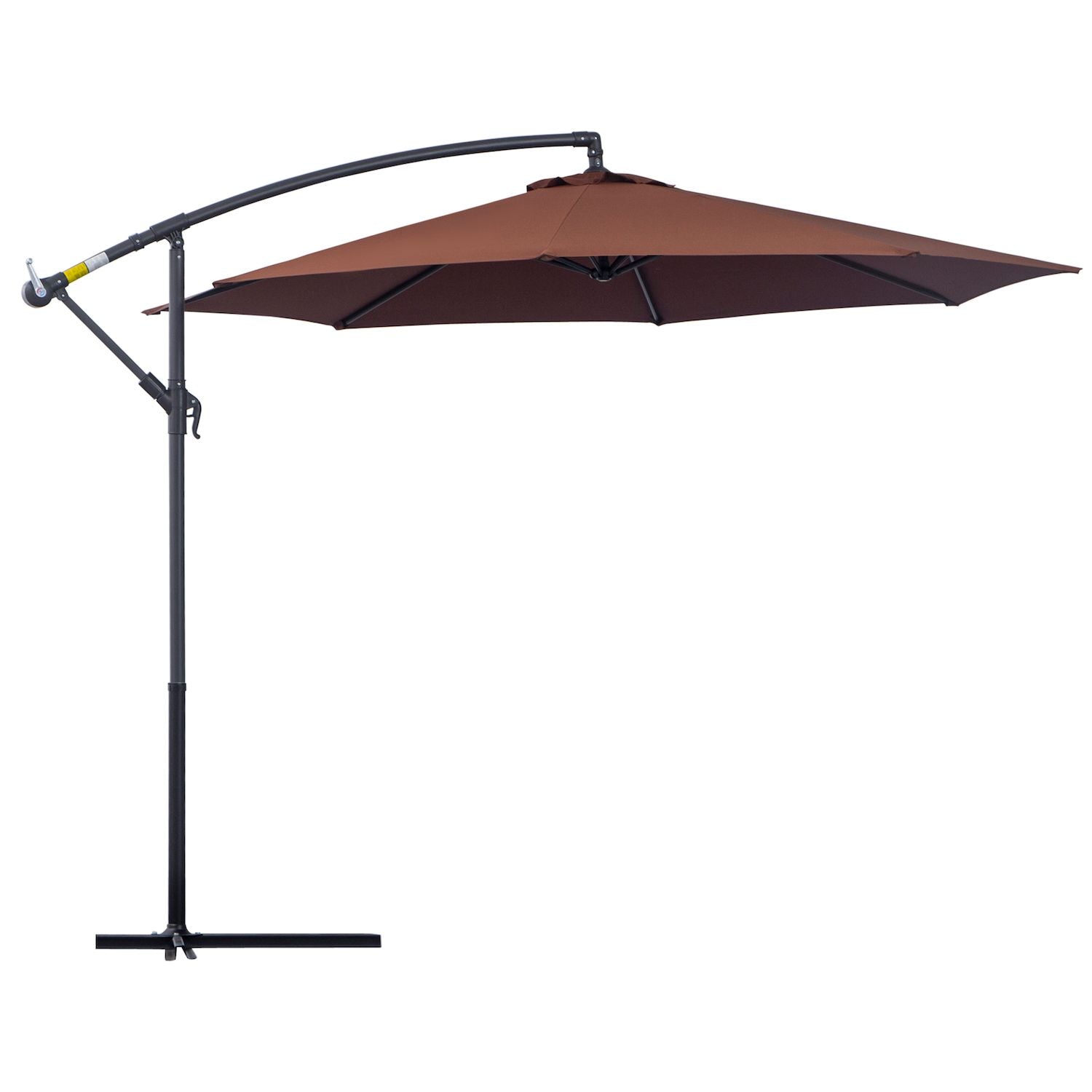 10&apos; Outdoor Crank Umbrella Deck Sun Protection Shade Canopy W/ Stable Base