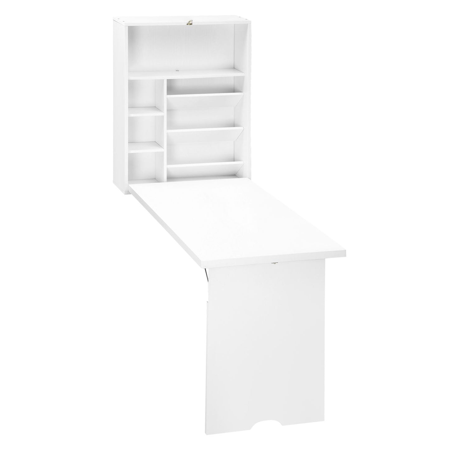 Wall Mount Writing Table Convertible Folding Computer Desk Storage Home Office