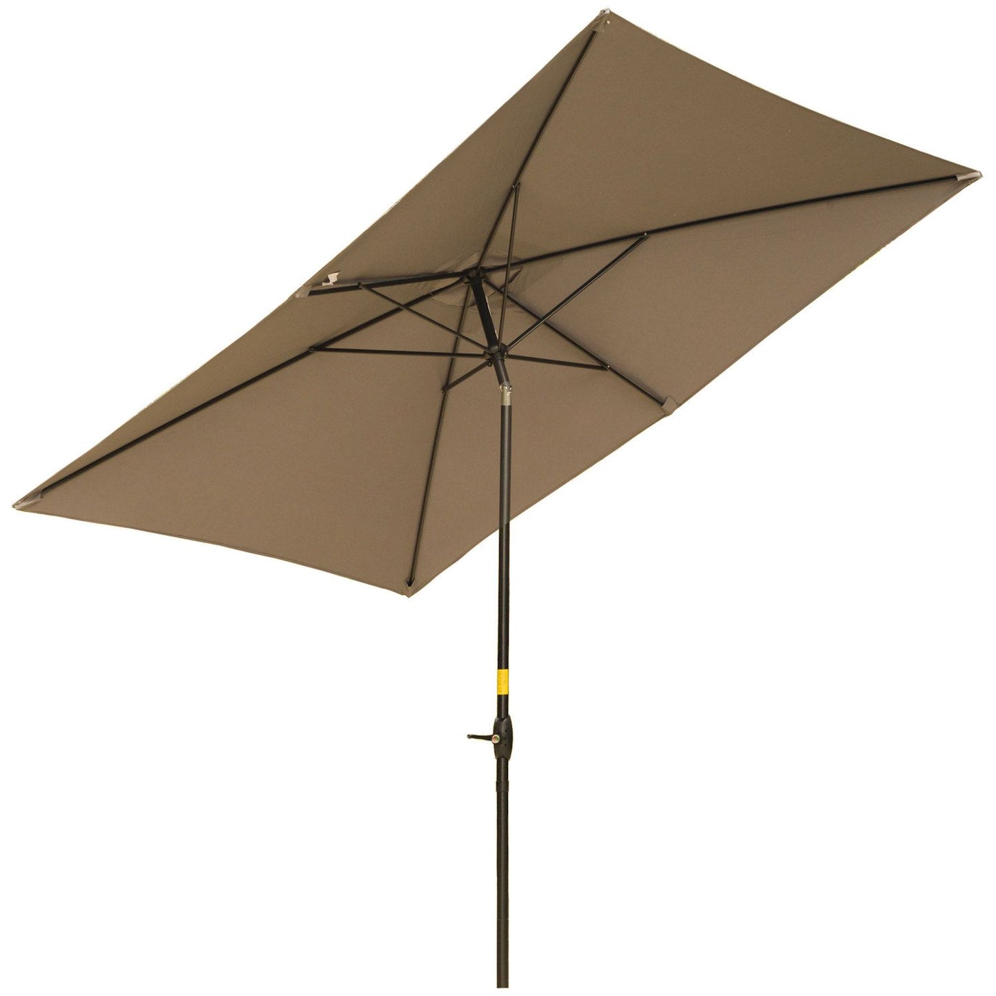 6.6&apos; X 10&apos; Rectangular Market Umbrella For Patio Outdoor Table W/ Crank, Teal