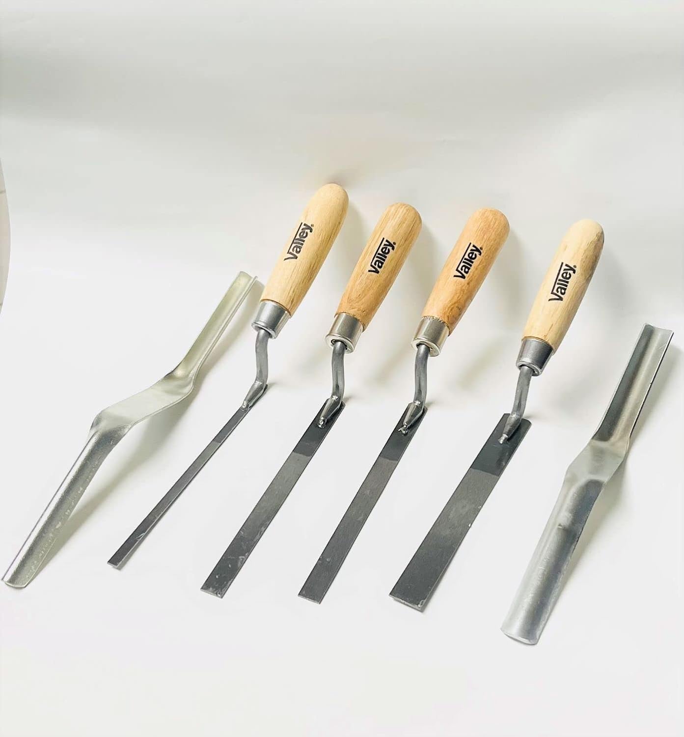 Shop-Tek/Valley 6 -Pieces Trowels set (4-Pcs Tuck Point Trowel 6-3/4" by 1/4", 3/8", 1/2" & 3/4" and 2-Pcs Brick Joint 3/8"x1/2" and 5/8"x3/4") - Sold by Ucostore Only