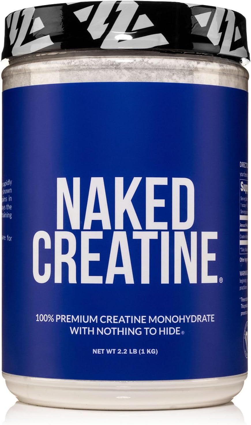 Pure Creatine Monohydrate \u2013 200 Servings - 1,000 Grams, 2.2lb Bulk, Vegan, Non-GMO, Gluten Free, Soy Free. Aid Strength Gains, No Artificial Ingredients - NAKED CREATINE