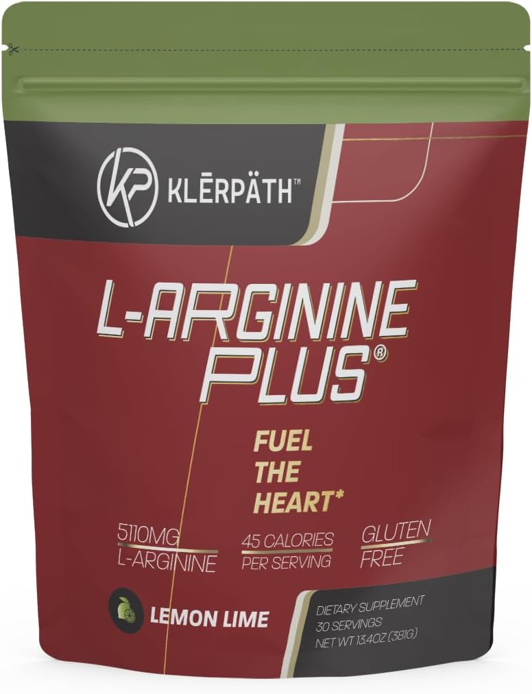 Lemon Lime - L-arginine Formula for Blood Pressure, Cholesterol and More Energy. The #1 Heart Health Supplement (13.4oz.)