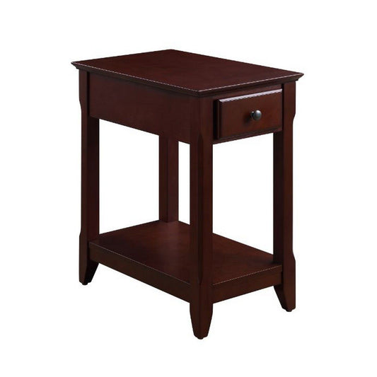 Accent Table with 1 Drawer and Bottom Shelf, Brown