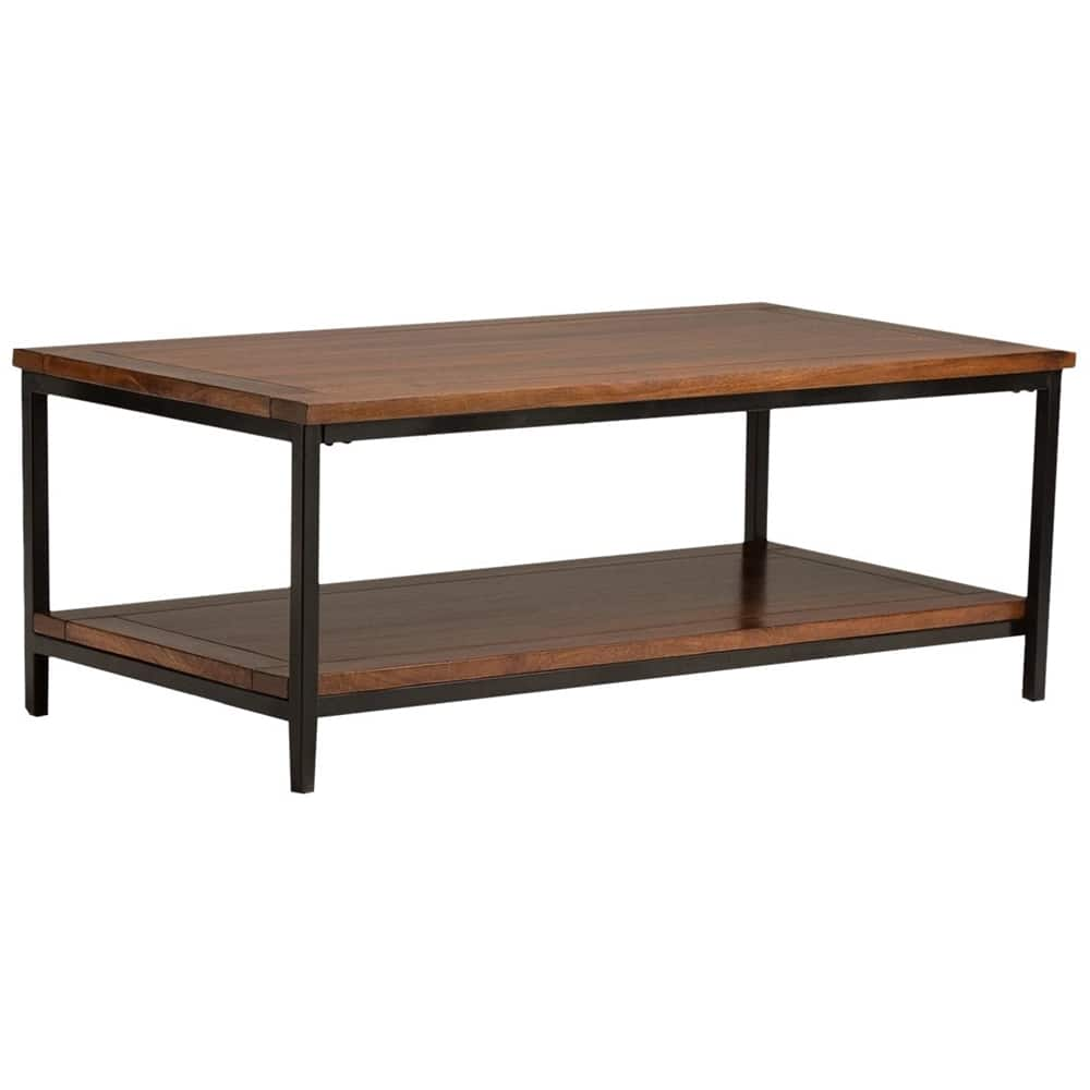 Skyler Rectangular Modern Solid Mango Wood Coffee Table