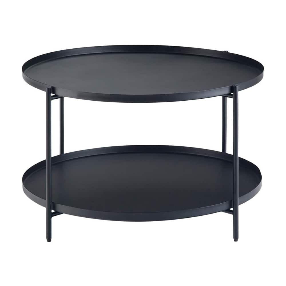 Monet Round Modern Industrial Metal Coffee Table