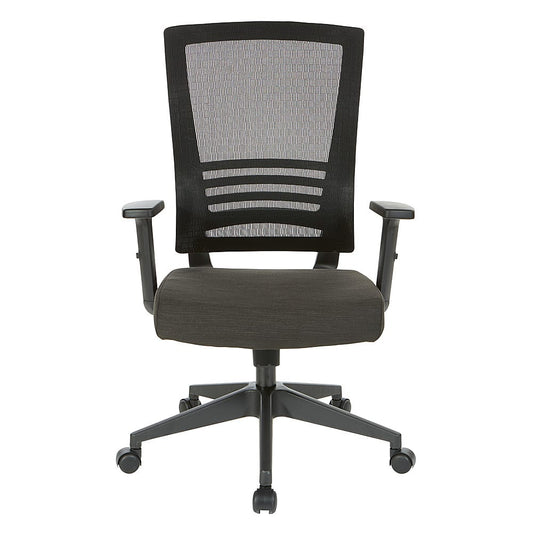 Vertical Mesh Back Chair with Fabric Seat