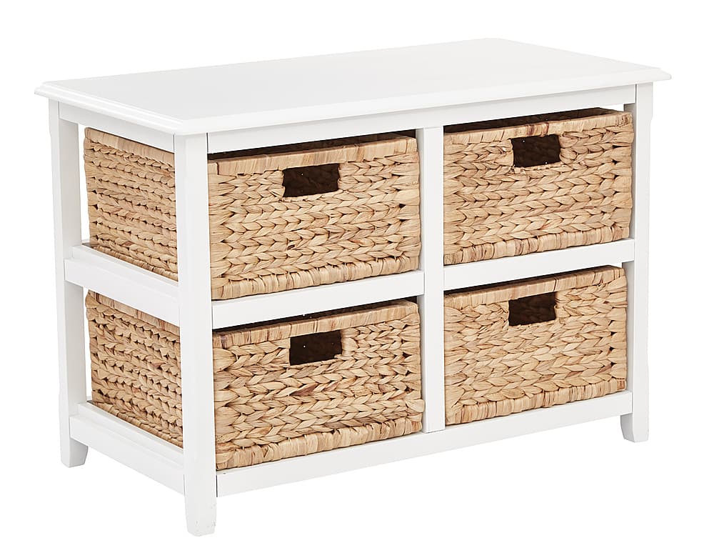 Seabrook Two-Tier Storage Unit with Natural Baskets