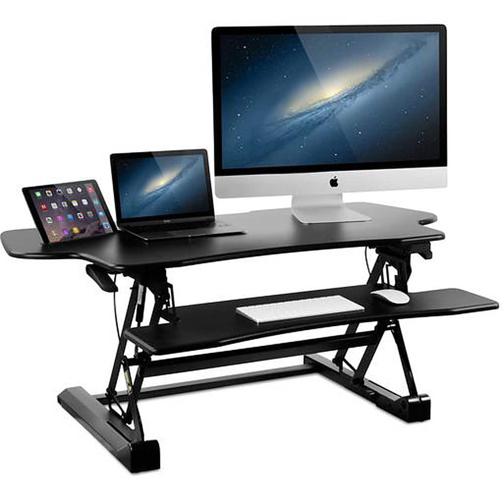 Extra-Wide Height Adjustable Standing Desk Converter