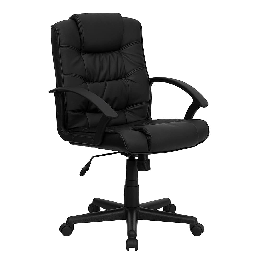 Lindon Contemporary Leather/Faux Leather Swivel Office Chair