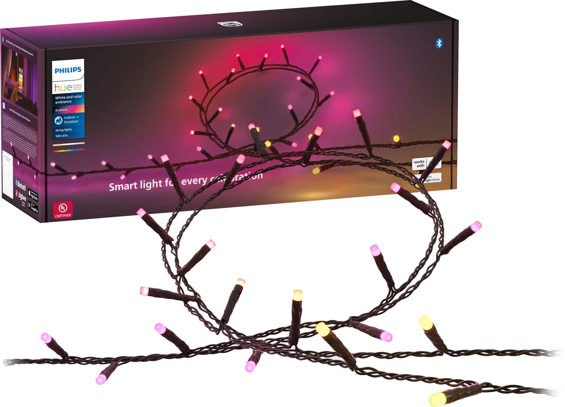 Hue Festavia 130-Foot 500-LED Smart String Lights