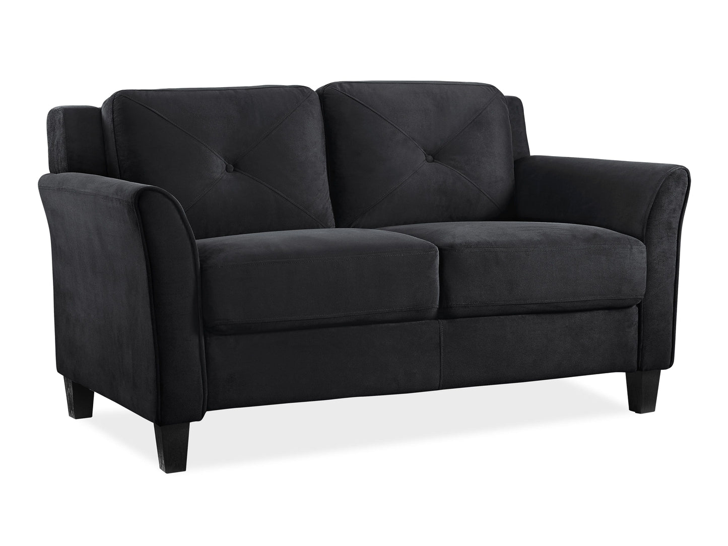 Hartford Loveseat Upholstered Microfiber Curved Arms