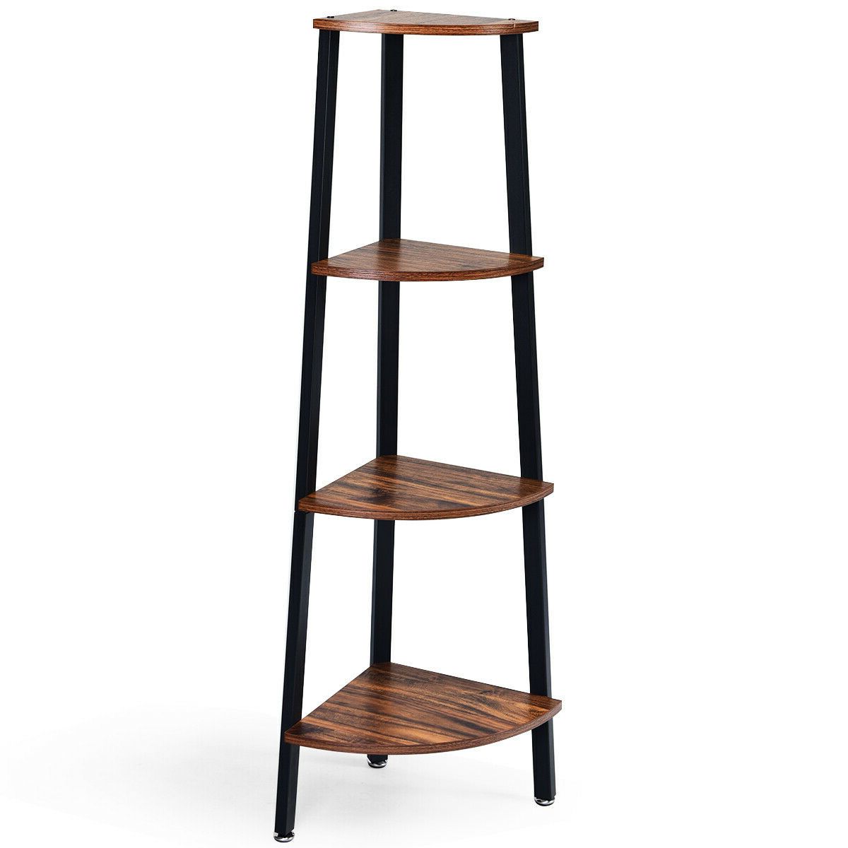 4-tier Corner Shelf Metal Storage Rack