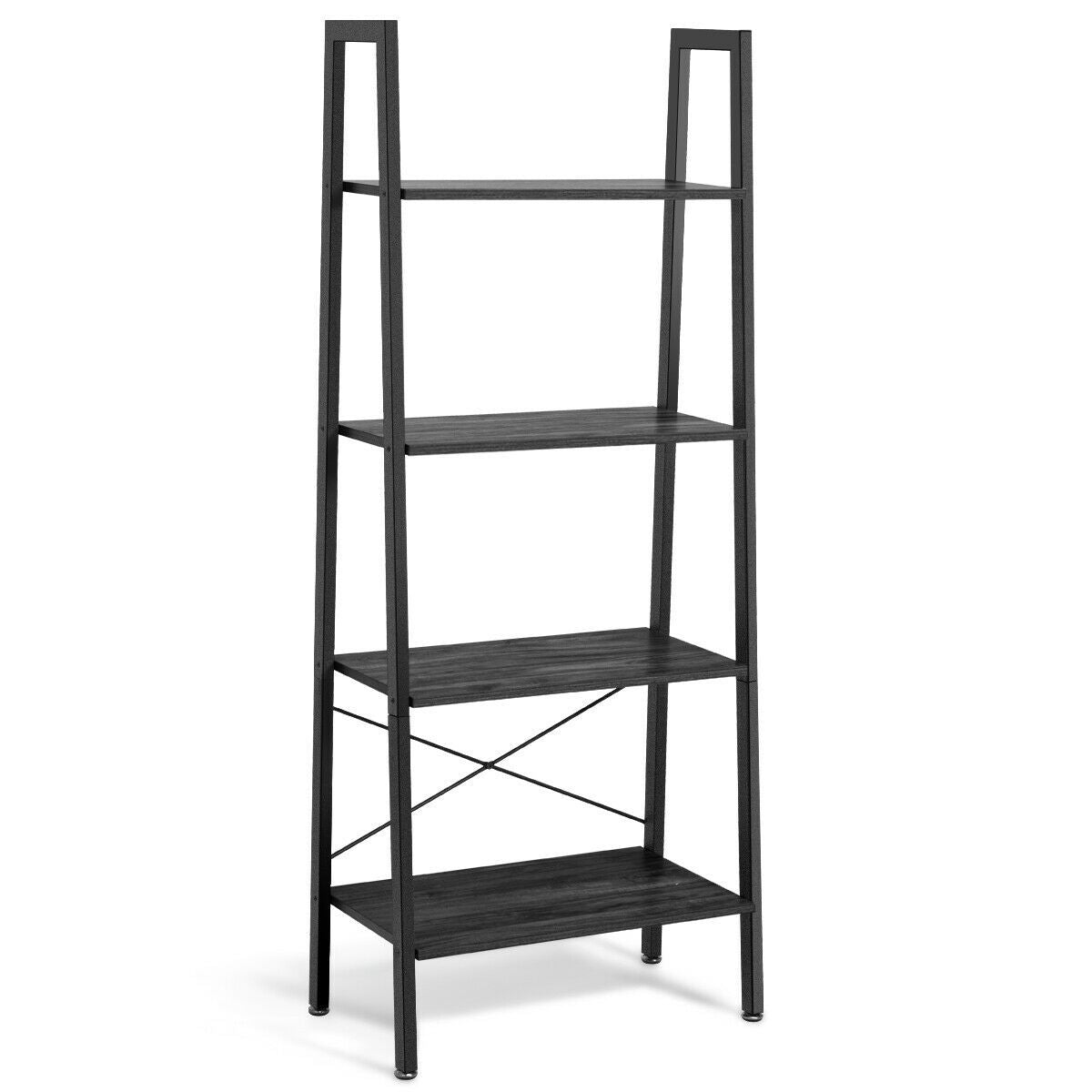 4-tier Ladder Shelf Bookcase Bookshelf Display Rack Plant Stand