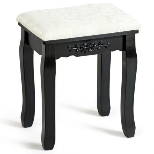 Vanity Stool Makeup Bench Dressing Stool-Black