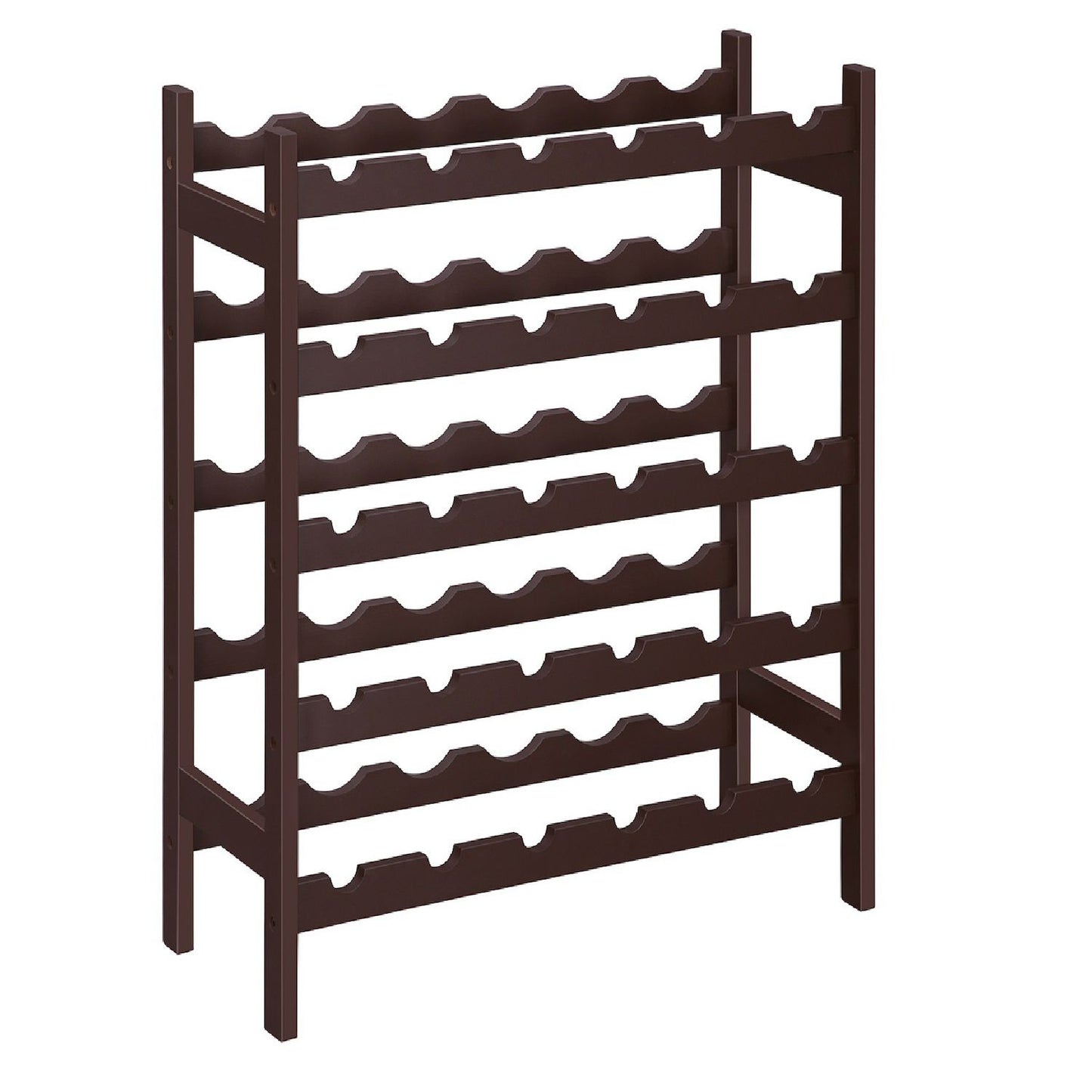 Wicker Wine Rack, 5-Tier Storage Shelf, Holds 30 Bottles