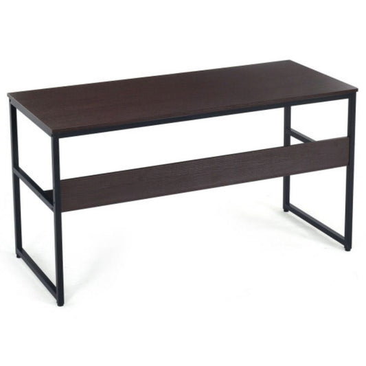 55-Inch Computer Desk Writing Table Workstation Home Office with Bookshelf