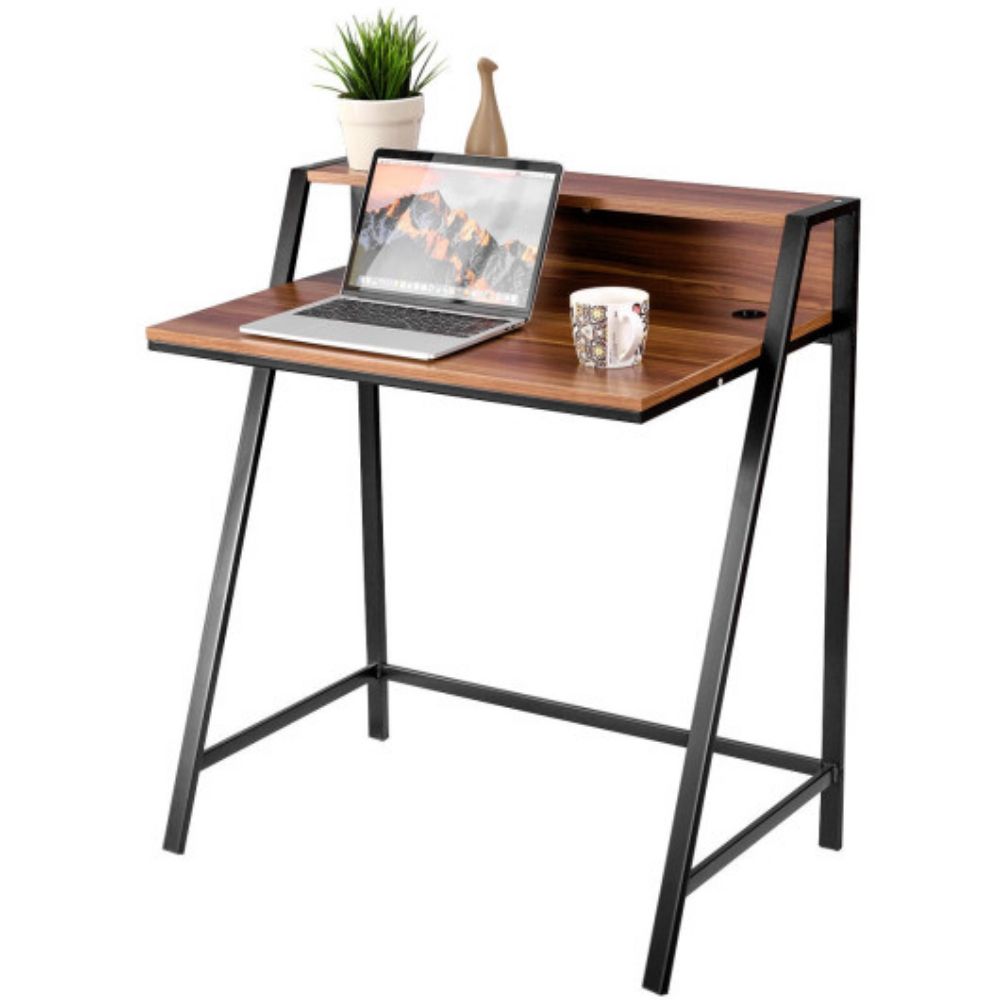 2 Tier Home Office Study Workstation Computer Desk