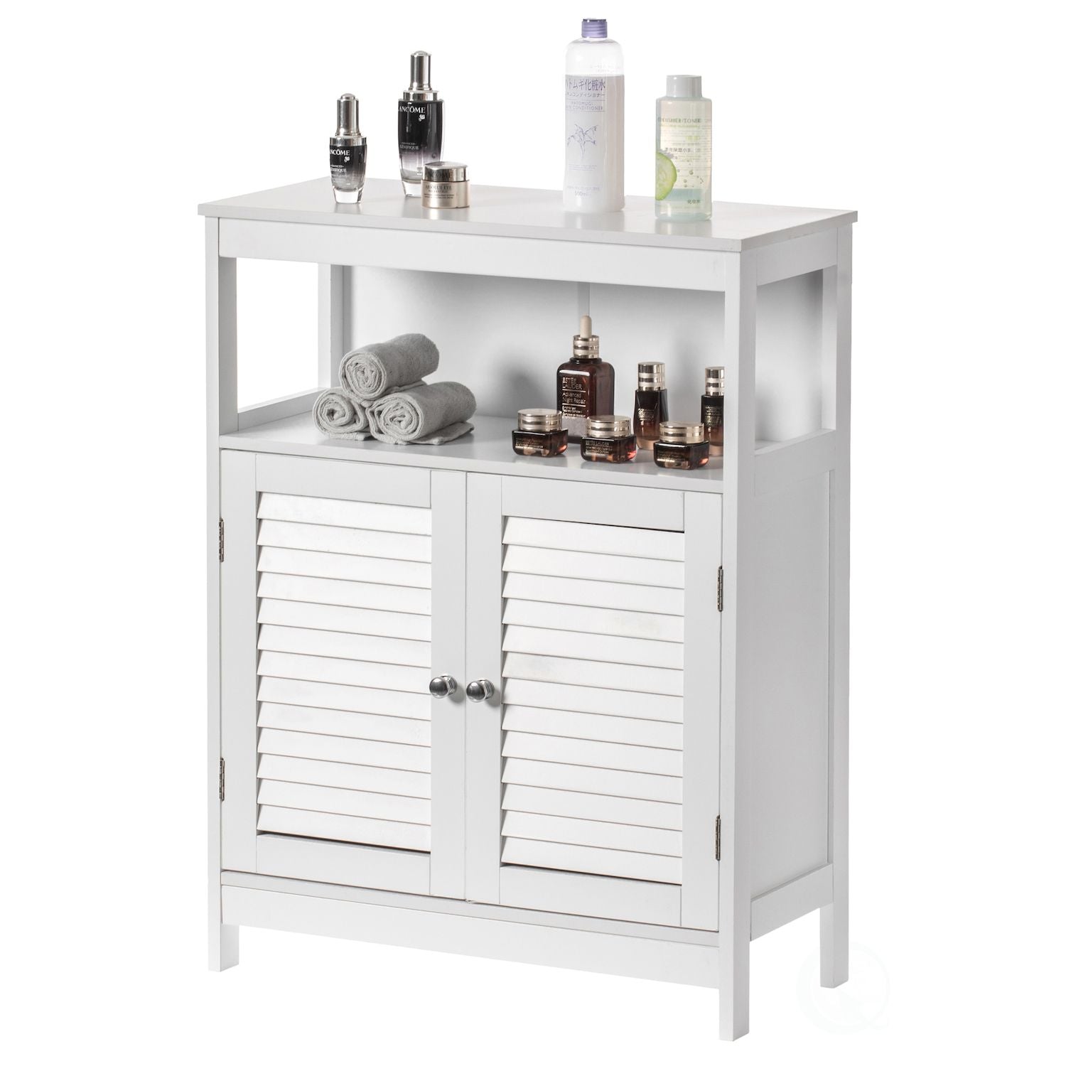 Wooden Modern Storage Bathroom Vanity Cabinet with Adjustable Shelves and Two Doors