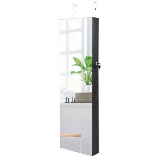 Wall Mounted Jewelry Cabinet with Full-Length Mirror