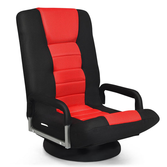 360-degree Swivel Gaming Floor Chair With Foldable Adjustable Backrest