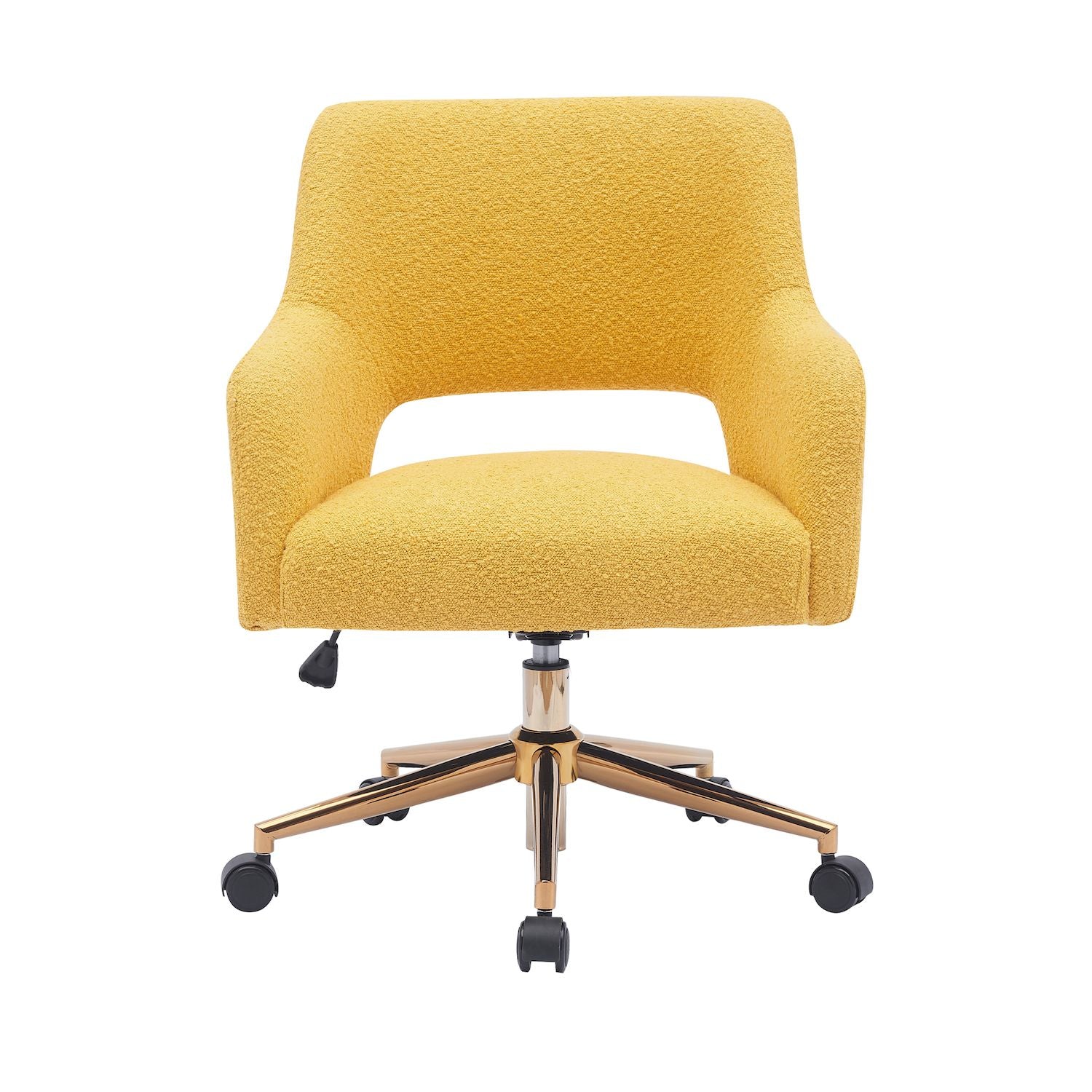 Westintrends Mid-century Modern Swivel Office Vanity Chair With Wheels