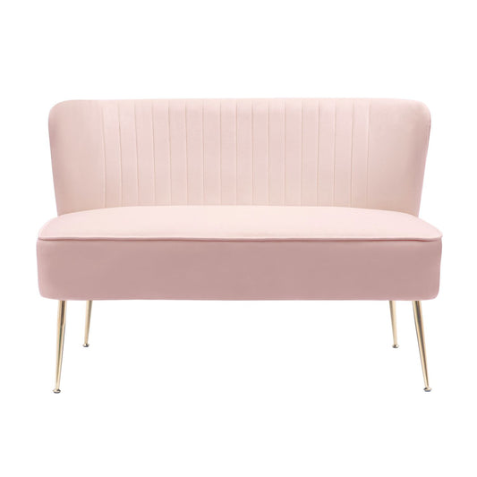 Westintrends 46 Upholstered Velvet Loveseat