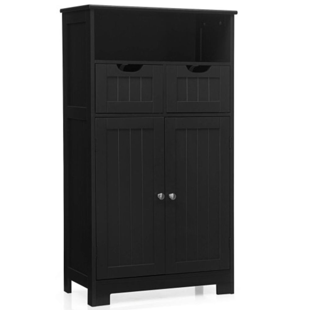 Wooden Side Cabinet  With 2 Drawers And 2 Doors