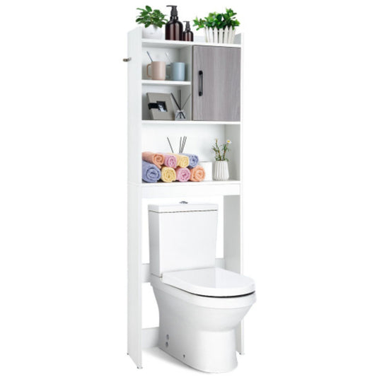 4-tier Space-saving Toilet Sorage Cabinet With Open Shelves